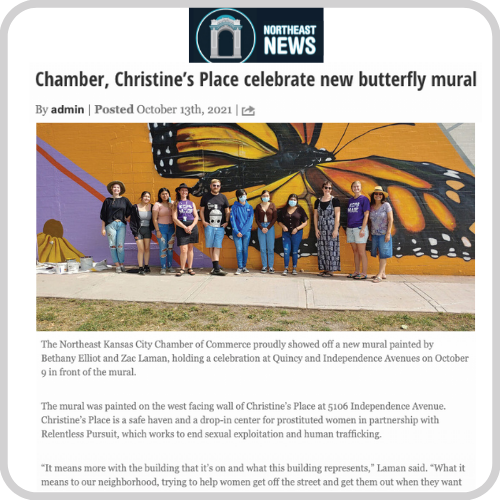 Chamber, Christine’s Place celebrate new butterfly mural